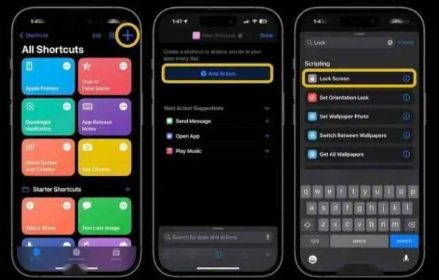 大厂苹果14锁屏维修店分享iPhone14升级iOS16.4后如何创建锁屏快捷方式 