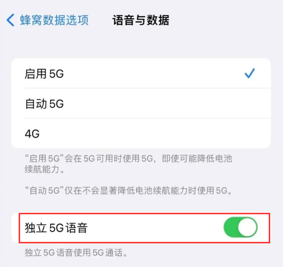 大厂苹果14维修分享iPhone 14 Pro如何开启VoNR 