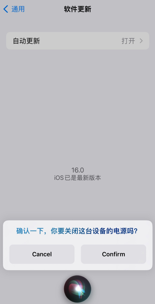 大厂苹果手机维修分享iOS 16 新功能：呼叫 Siri 即可让 iPhone 关机 