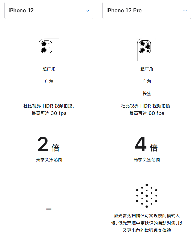 大厂苹果手机维修分享苹果 iPhone 12 与 iPhone 12 Pro 选哪款 